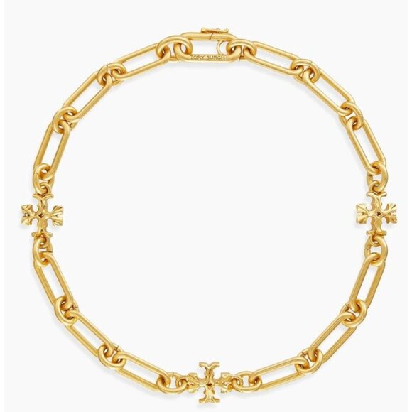 Tory Burch Gold Roxanne Chainlink Necklace, Bracelet dSet!!! - Picture 2 of 6